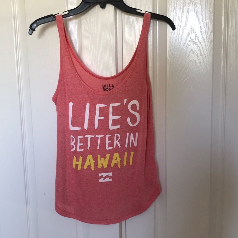 Billabong Life is Better in Hawaii Pink Tank Top
